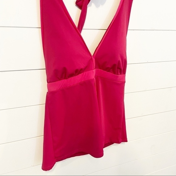 Spanx | Pink Halter top cupped tankini top size 8 - Picture 11 of 11